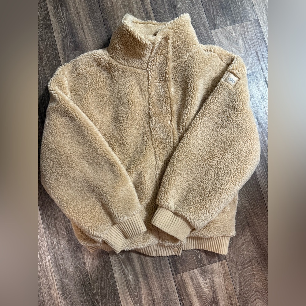 ALO Tan Teddy Bear Sherpa Jacket